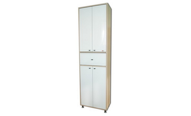 Пенал напольный 60 светлый дуб с верхним ящиком В1