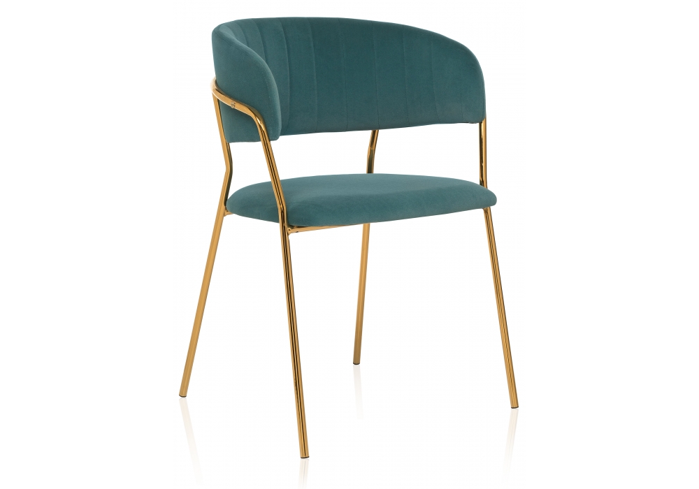 Стул Камелия зеленый/золото