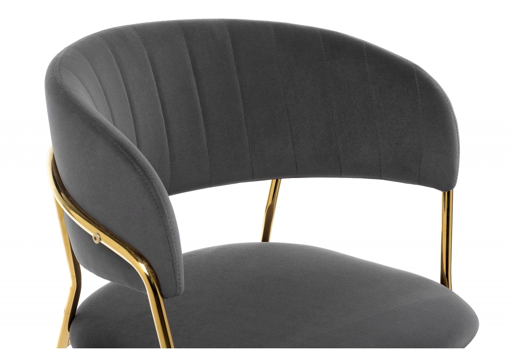 Стул Камелия серый/золото