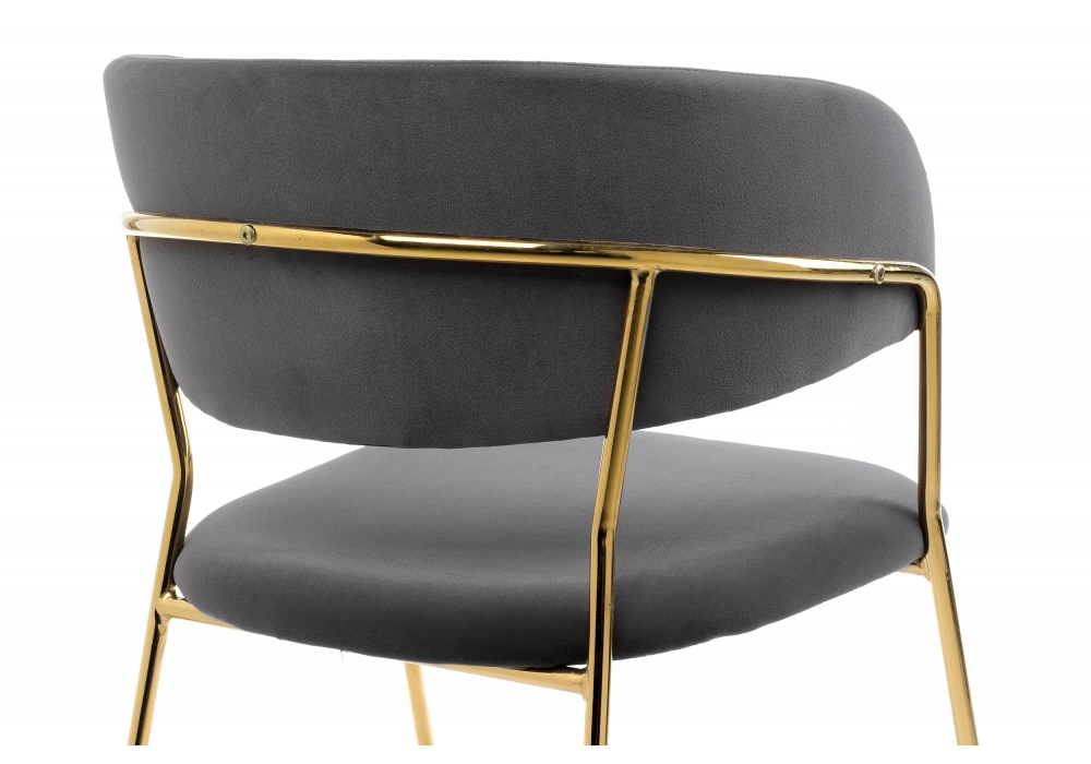 Стул Камелия серый/золото